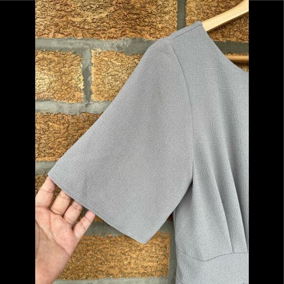 Closet London GRAY KIMONO WRAP DRESS 8 - Picture 6 of 8